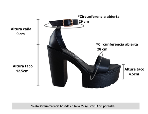 Tacones Plataforma Lola Negro