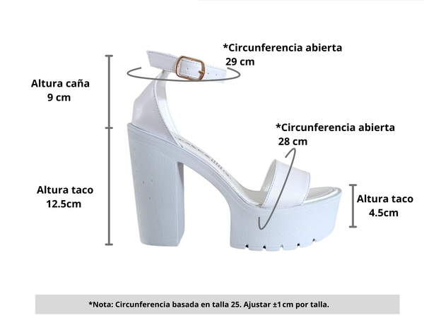 Tacones Plataforma Lola Blancos