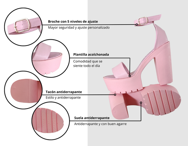 Tacones Plataforma Lola Rosas
