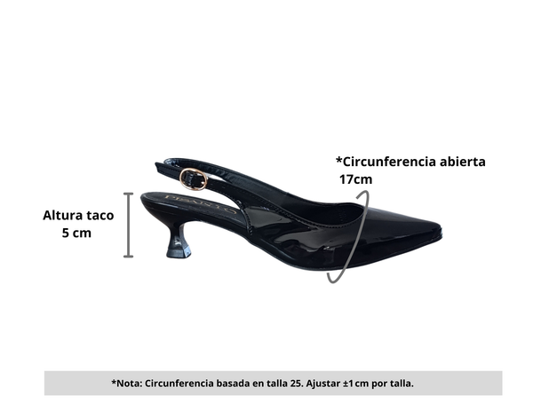 Zapatilla Charol Kitten Heels