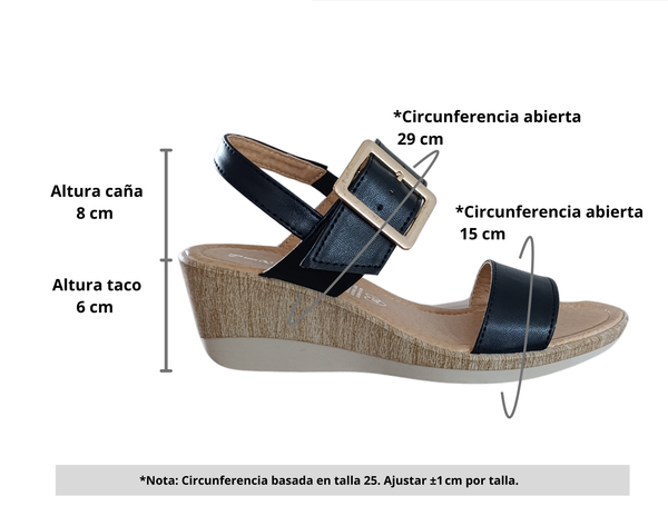 Sandalias Plataforma Negro
