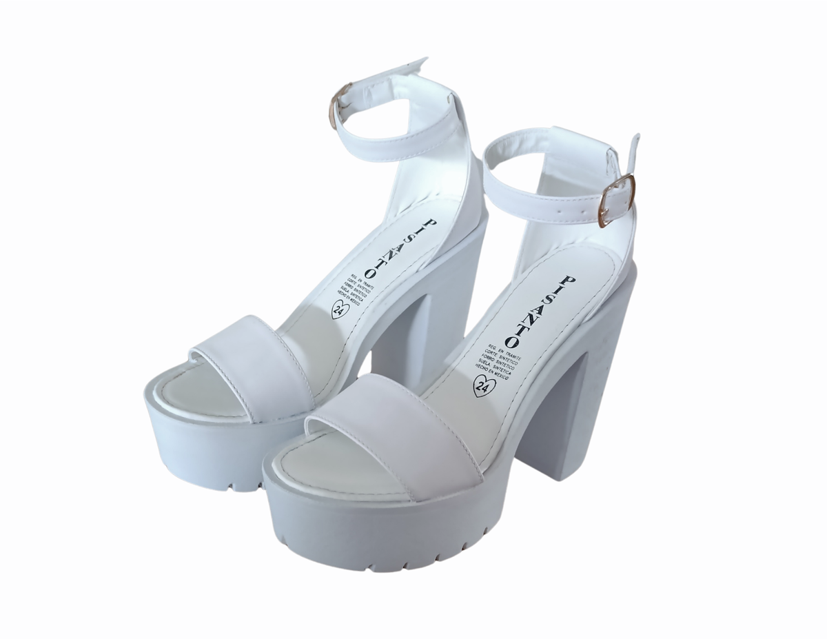 Tacones Plataforma Lola Blancos – Pisanto