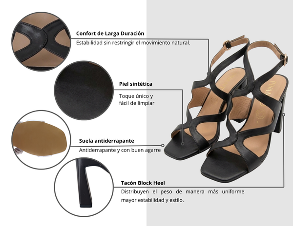 Tacones fiesta negro