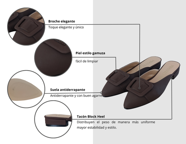 Zapatilla Formal Marrón