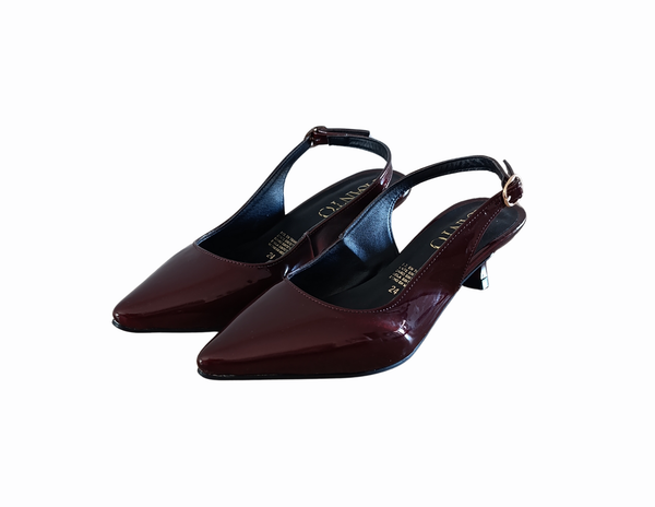 Zapatilla Charol Tinto Kitten Heels