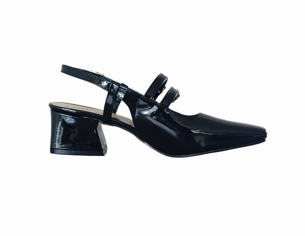 Zapatilla Mary Jane negro vintage