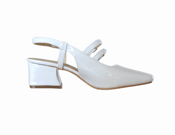 Zapatilla Mary Jane Blanco vintage