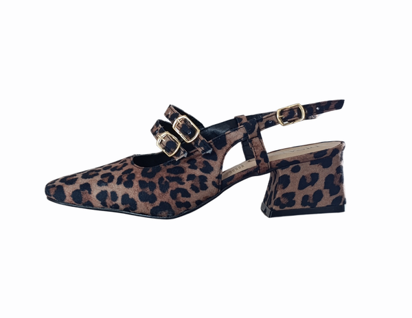 Zapatilla Mary Jane Leopardo vintage