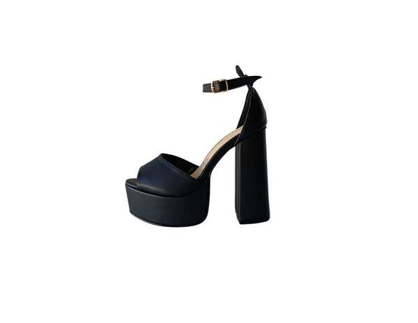 Tacones Altos de Plataforma Color negro