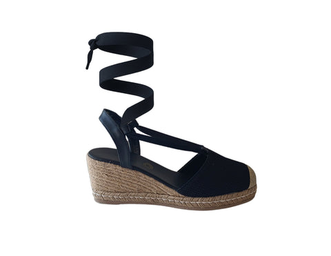 Alpargata Plataforma Yute Negro