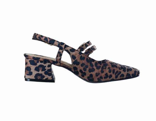 Zapatilla Mary Jane Leopardo vintage