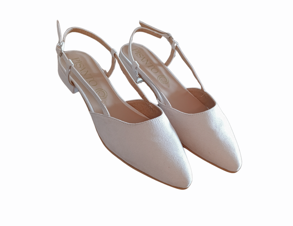 Blanco / Leche Slingback