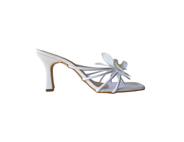 Tacones flores Blancos