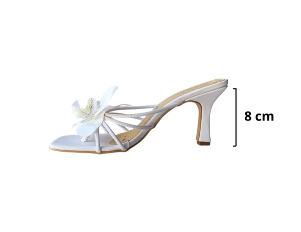Tacones flores Blancos