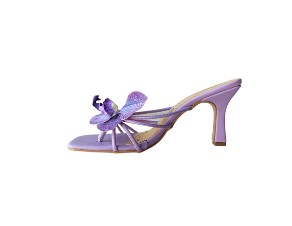 Tacones flores Morados