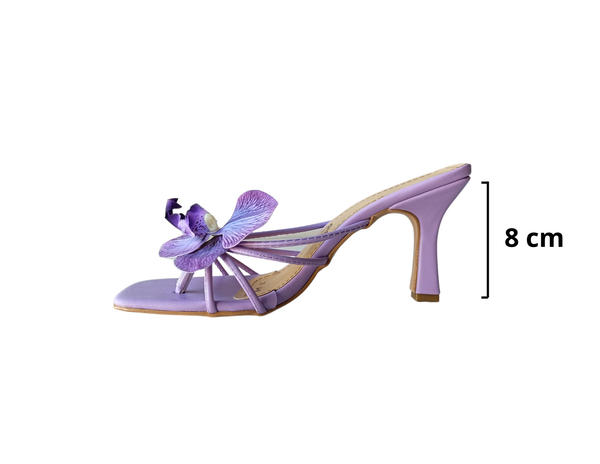 Tacones flores Morados