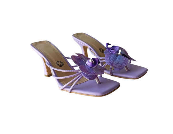 Tacones flores Morados