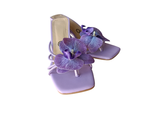Tacones flores Morados