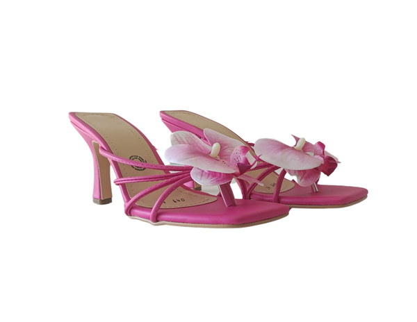Tacones flores Rosa