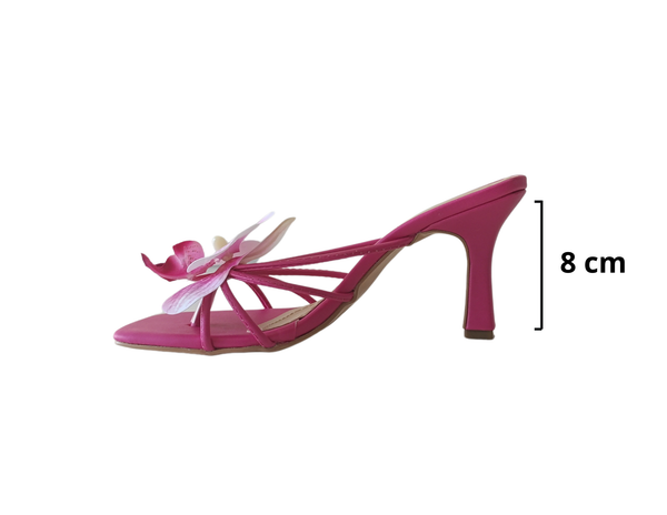 Tacones flores Rosa