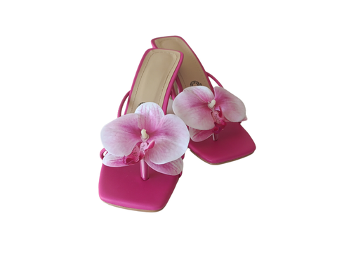 Tacones flores Rosa