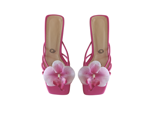 Tacones flores Rosa