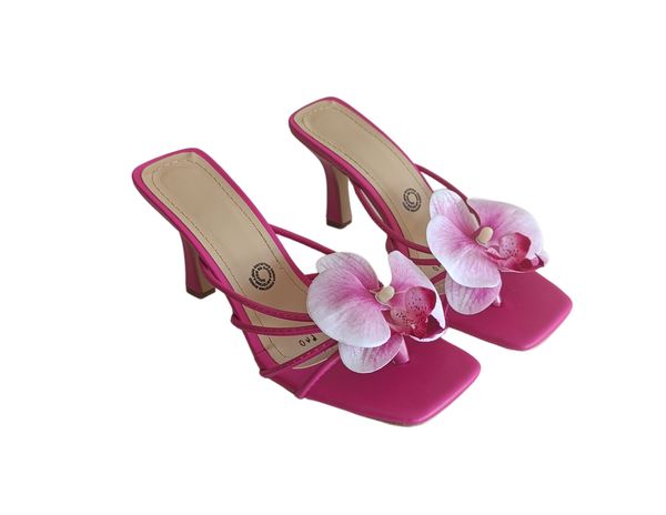 Tacones flores Rosa