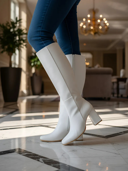 Botas Altas Blancas