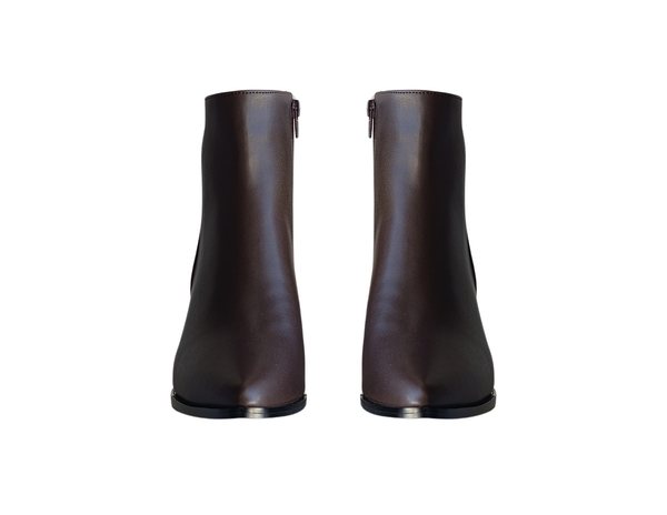 Botín Marrón chocolate formal picudo