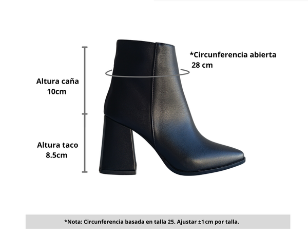 Botín Negro formal picudo