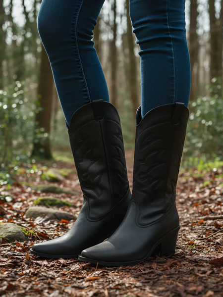 Botas Vaqueras Negras Clásicas