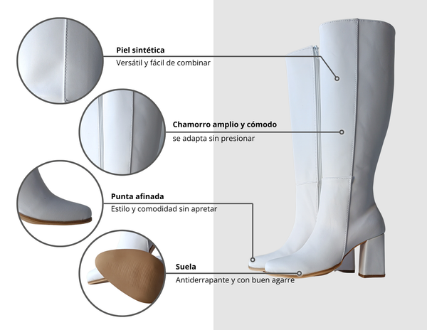 Botas Altas Blancas