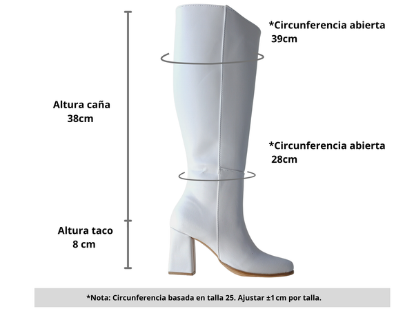 Botas Altas Blancas