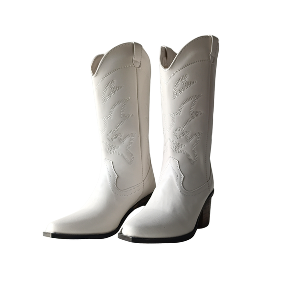 Botas Vaqueras Blancas Clásicas