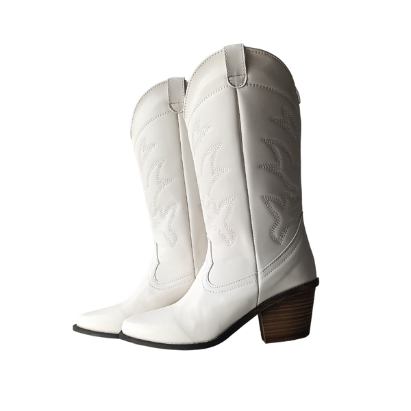 Botas Vaqueras Blancas Clásicas