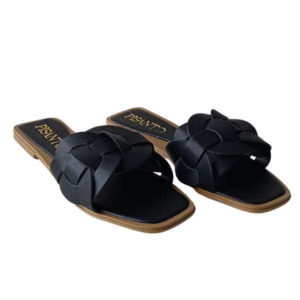 Sandalia Flor Negro