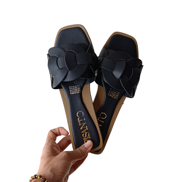 Sandalia Flor Negro