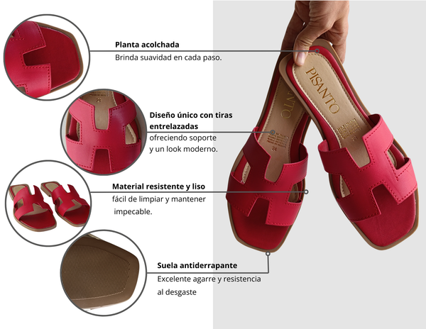Sandalias H Rojo
