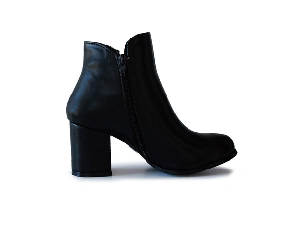 Botines Negro Mujer Con Tacón Pisanto