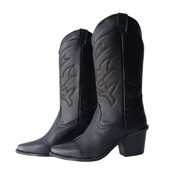 Botas Vaqueras Negras Clásicas