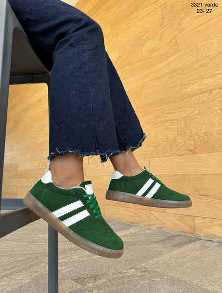 Tenis estilo Samba Verde