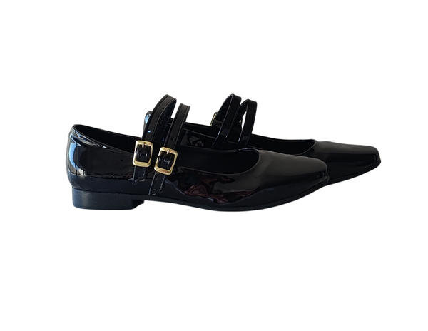 Zapatilla Mary jane Negro Charol