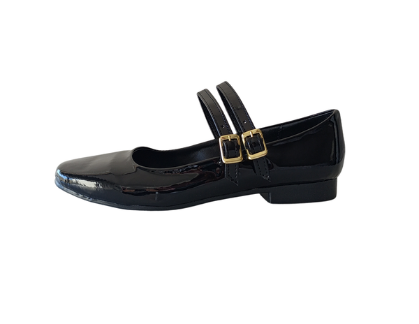 Zapatilla Mary jane Negro Charol