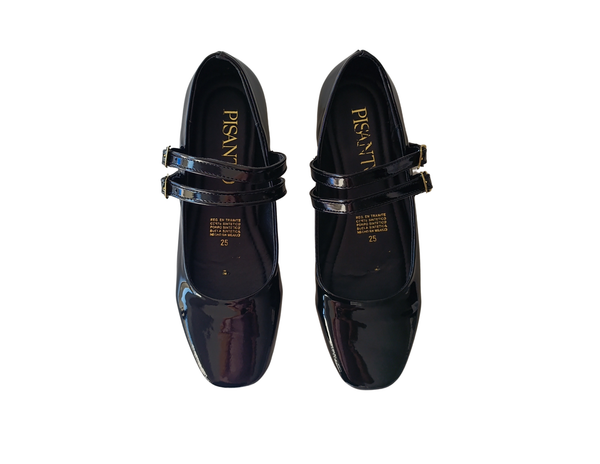 Zapatilla Mary jane Negro Charol