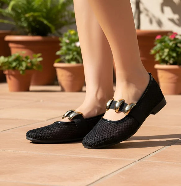 Sandalia Renata MJ de Malla Negro