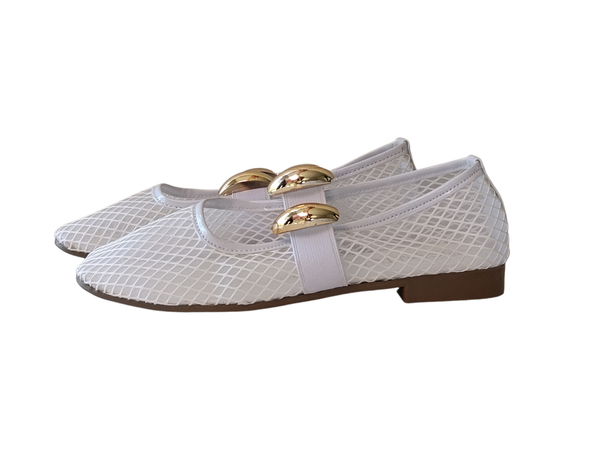 Sandalia Renata MJ de Malla blanco