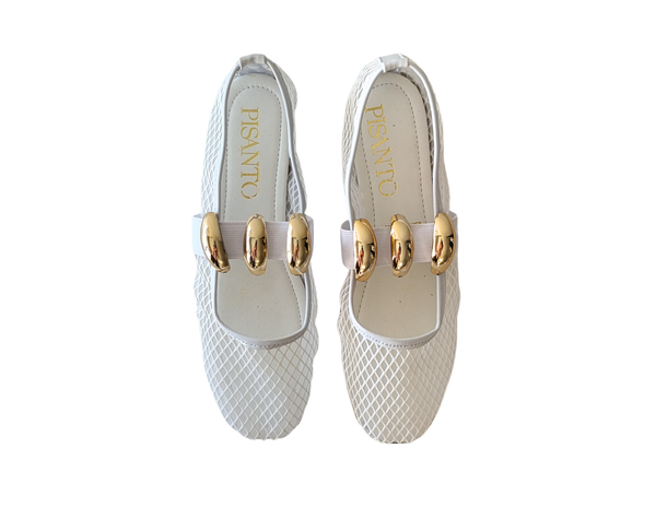 Sandalia Renata MJ de Malla blanco