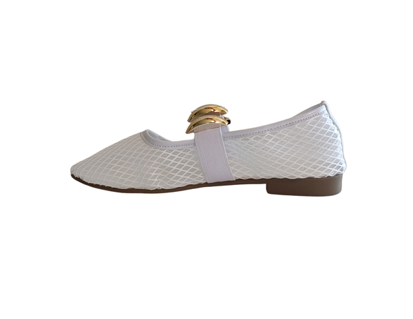 Sandalia Renata MJ de Malla blanco