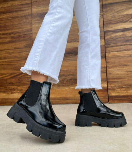 Botines Mujer Con Suela Chunky Plataforma Pisanto