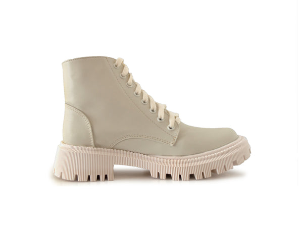 Botas Combat Berlin Color Hueso